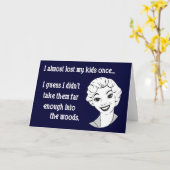 おもしろいレトロ母グリーティングカード カード (黄色い花)