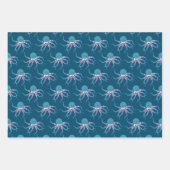 おもしろいレトロ水着タコ動物 ラッピングペーパーシート (正面2)