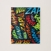 おもしろいレトロ漫画ブックアポップ・アートのートサウンド ジグソーパズル (縦)