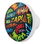 おもしろいレトロ漫画ブックアポップ・アートのートサウンド セラミックノブ (右)