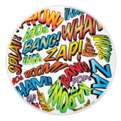 おもしろいレトロ漫画ブックアポップ・アートのートサウンド セラミックノブ (正面)