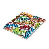 おもしろいレトロ漫画ブックアポップ・アートのートサウンド タイル (側面)