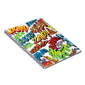 おもしろいレトロ漫画ブックアポップ・アートのートサウンド ノートブック (右側)