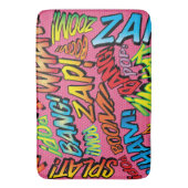 おもしろいレトロ漫画ブックアポップ・アートのートサウンド バスマット (正面縦)