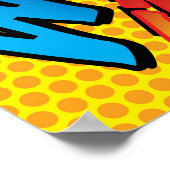 おもしろいレトロ漫画ブックアポップ・アートのートサウンド ポスター (角)