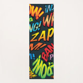 おもしろいレトロ漫画ブックアポップ・アートのートサウンド ヨガマット (正面)