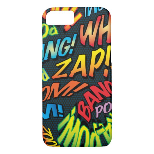 おもしろいレトロ漫画ブックアポップ・アートのートサウンド Case-Mate iPhoneケース (裏面)