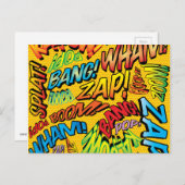 おもしろいレトロ漫画ブックアポップ・アートのート ポストカード (正面/裏面)