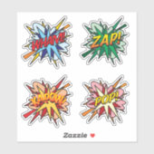 おもしろいレトロ漫画ブックアーポップ・アートのトフラッシュ シール (シート)