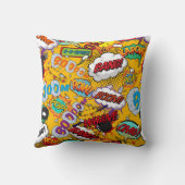 おもしろいレトロ漫画ブックポップ・アートのアートの爆発 クッション (裏面)