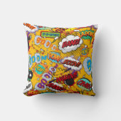 おもしろいレトロ漫画ブックポップ・アートのアートの爆発 クッション (正面)