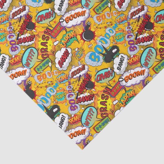 おもしろいレトロ漫画ブックポップ・アートのアートの爆発 薄葉紙 (詳細)