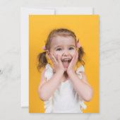 おもしろいレトロ漫画ブック写真誕生日パーティー 招待状 (裏面)