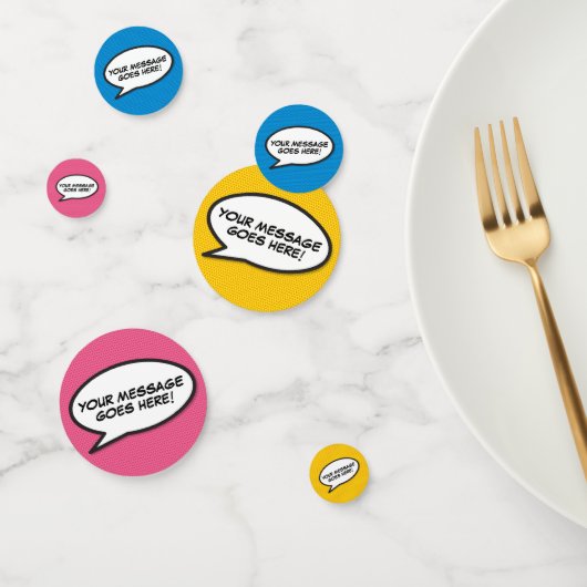 おもしろいレトロ漫画ブック音声バブル コンフェッティ (グループ)