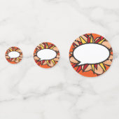 おもしろいレトロ漫画ブック音声バブル コンフェッティ (正面)