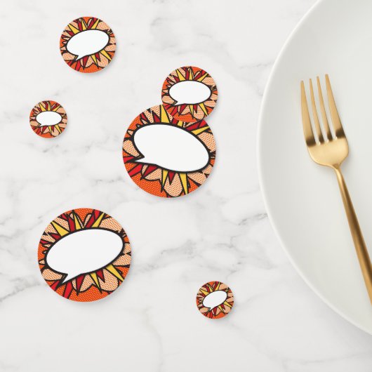 おもしろいレトロ漫画ブック音声バブル コンフェッティ (グループ)