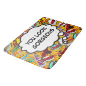 おもしろいレトロ漫画ポップ・アートのブックアートユーゴージャス バスマット (アングル)