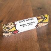 おもしろいレトロ漫画書 デスクネームプレート (側面)