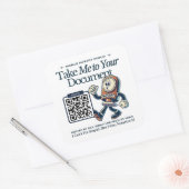 おもしろいレトロ移動公証人公共マーケティング スクエアシール (封筒)