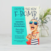 おもしろいレトロ第50誕生日F爆弾 招待状 (スタンド正面)