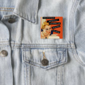 おもしろいレトロ誕生日カー吹ドのアウトキャンドル 缶バッジ (インサイチュ)