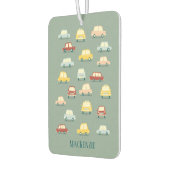 おもしろいレトロ車パーソナライズされた カーエアーフレッシュナー (左)