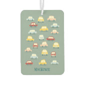 おもしろいレトロ車パーソナライズされた カーエアーフレッシュナー (裏面)