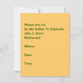 おもしろいレトロ除·売却パーティの招待状 招待状 (裏面)