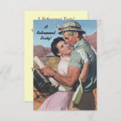 おもしろいレトロ除·売却パーティの招待状 招待状 (正面/裏面)