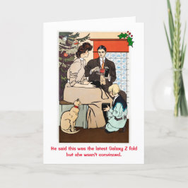 おもしろいレトロ電話頭が切れるヴィンテージクリスマス シーズンカード