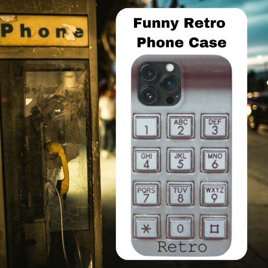 おもしろいレトロ電話 iPhoneケース