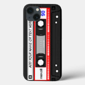 おもしろいレトロ音楽カセットテープパターン Case-Mate iPhoneケース (裏面)