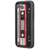おもしろいレトロ音楽カセットテープパターン Case-Mate iPhoneケース (裏面左)