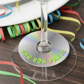 おもしろいレトロ音楽CDディスクY2Kパーティー ワイングラスタグ