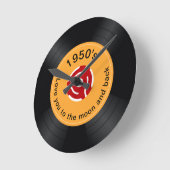 おもしろいレトロ1950年代ロマンチックことわざ ラウンド壁時計 (傾斜)