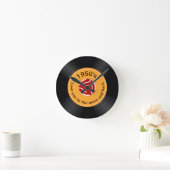 おもしろいレトロ1950年代ロマンチックことわざ ラウンド壁時計 (ホーム)