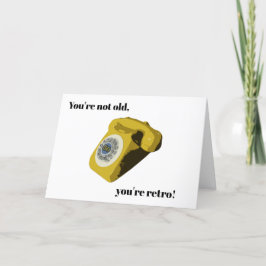 おもしろいレトロ50番目の誕生日カード サンキューカード