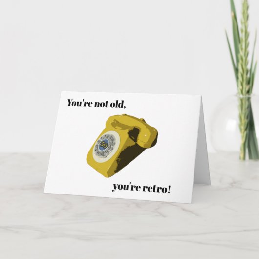 おもしろいレトロ50番目の誕生日カード サンキューカード (正面)