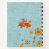 おもしろいレトロ70ズパーソナライズされたデニフェイクム ノートブック (裏面)