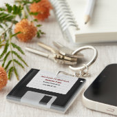 おもしろいレトロ80sコンピュータFDキーチェーン キーホルダー (正面右)