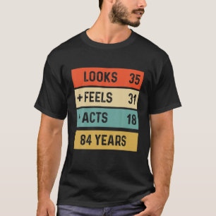 おもしろいレトロ84誕生日84生まれ歳193年 Tシャツ