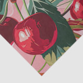 おもしろいレトロ「さくらんぼポップ・アートの」ピンク 薄葉紙 (詳細)