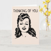 おもしろいレトロHOUSEWIFE考える OF YOU & TACOS カード (黄色い花)