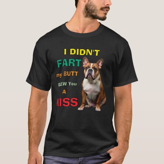 おもしろいレトロIDN'T FART、私のお尻吹はキス Tシャツ (正面)