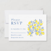 おもしろいレモンつる植物RSVPカード 出欠カード (正面)