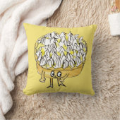 おもしろいレモンメレンゲパイか予測できなわいいアート クッション (ブランケット)