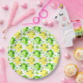 おもしろいレモンライム模様 ペーパープレート (パーティー)