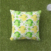 おもしろいレモンライム| レモンライムスライスのサニーシトラス アウトドアクッション (芝生)