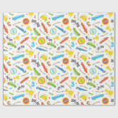 おもしろいレースカーパターン少年パーティーラップ紙 ラッピングペーパー (フラット)