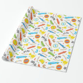 おもしろいレースカーパターン少年パーティーラップ紙 ラッピングペーパー (アンロールド)